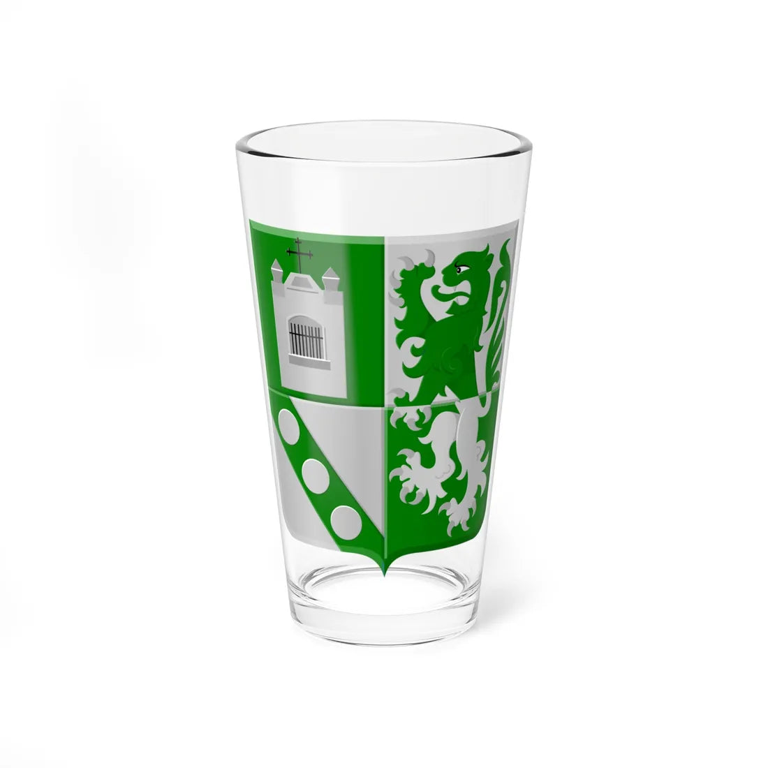Sint-Agatha-Berchem wapen (Belgium) (Coat of Arms) Pint Glass 16oz 16oz - Go Mug Yourself