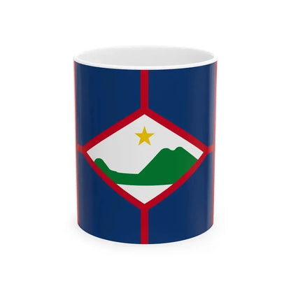 Sint Eustatius Icon (Netherlands) White Coffee Mug 11oz - Go Mug Yourself