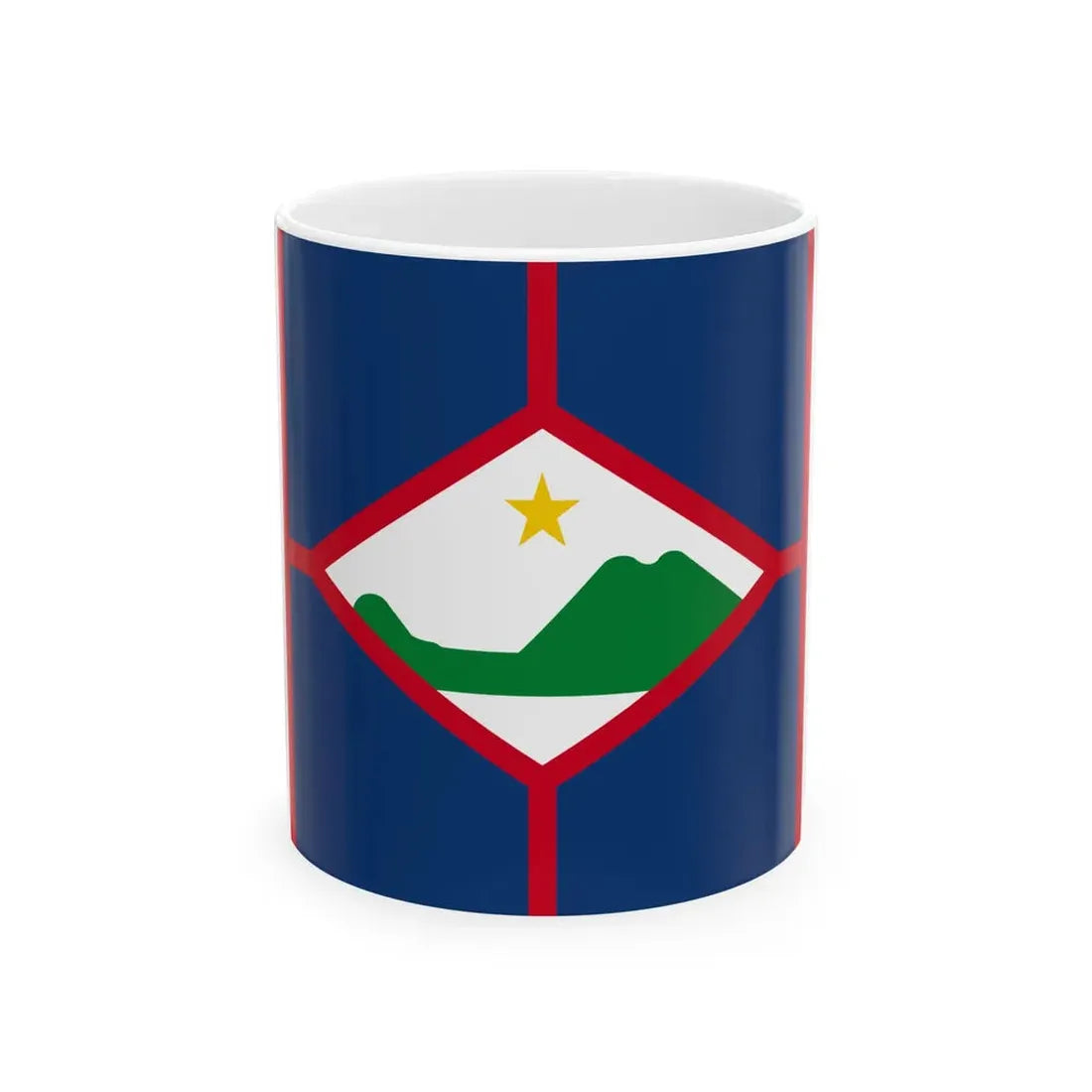 Sint Eustatius Icon (Netherlands) White Coffee Mug 11oz - Go Mug Yourself