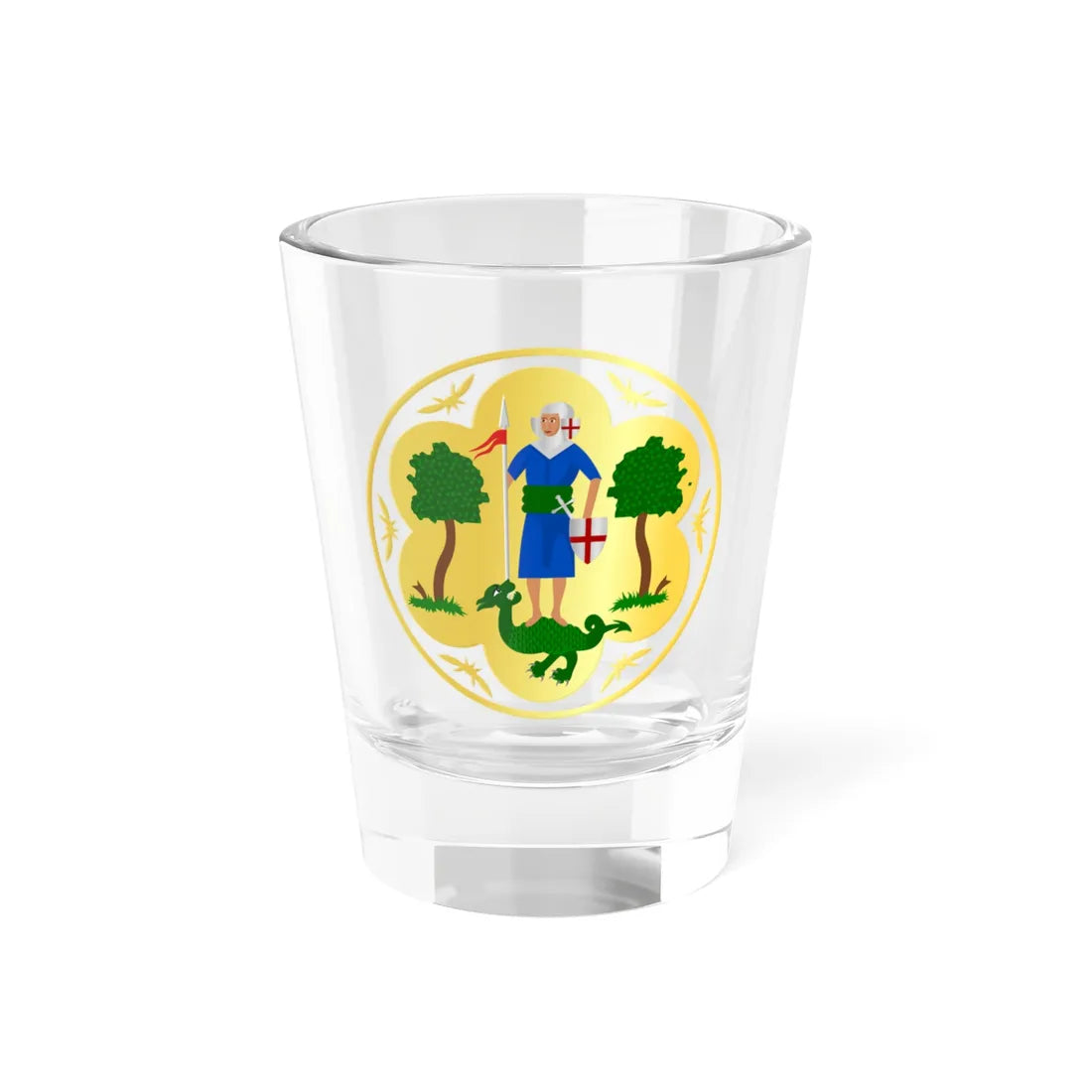 Sint Joriskapittel wapen (Netherlands) (Coat of Arms) Shot Glass 1.5oz 1.5oz - Go Mug Yourself