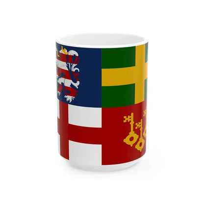Sint-Martens-Latem vlag (Belgium) White Coffee Mug 15oz - Go Mug Yourself