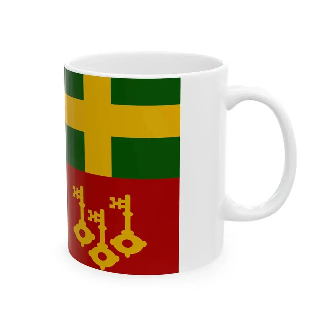 Sint-Martens-Latem vlag (Belgium) White Coffee Mug - Go Mug Yourself
