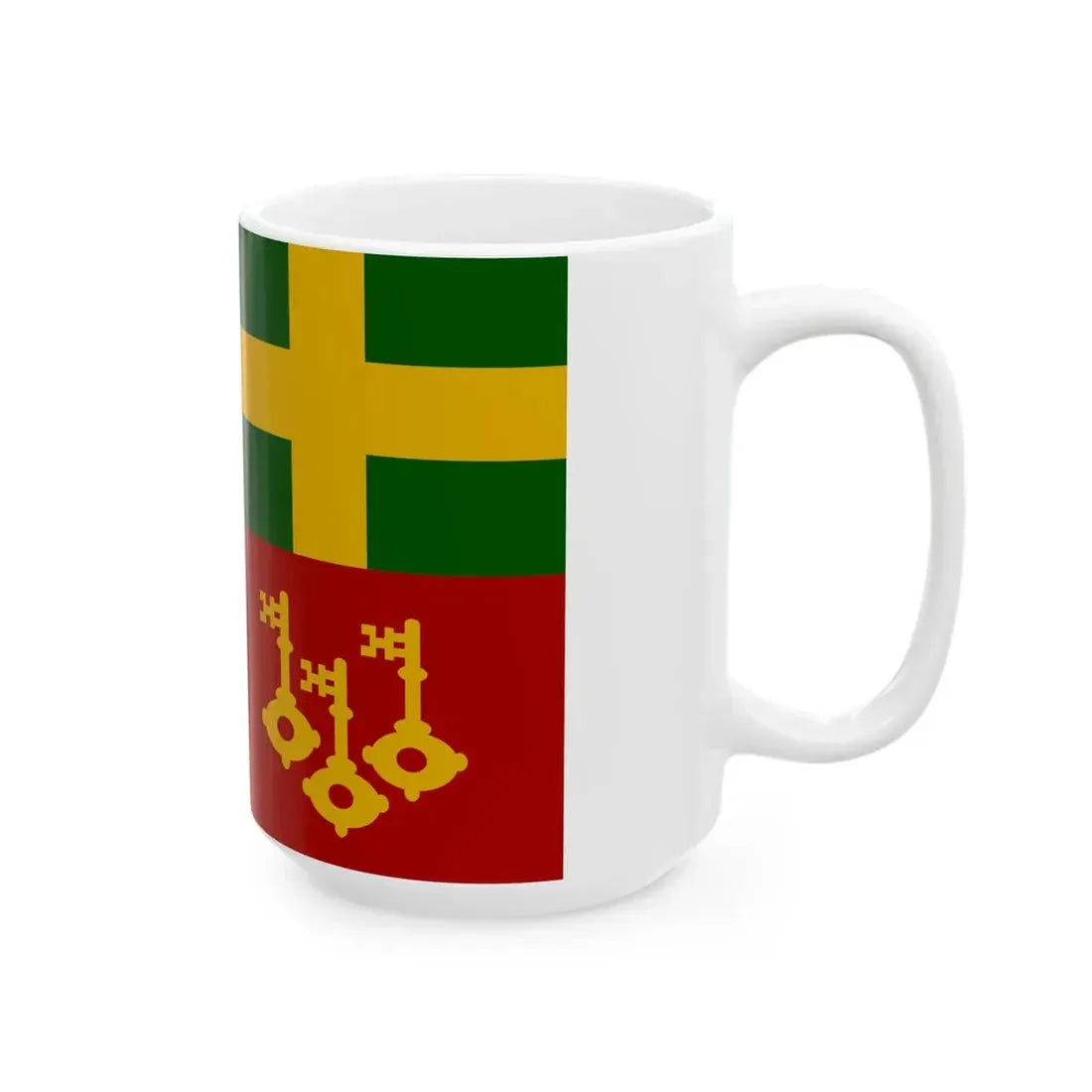 Sint-Martens-Latem vlag (Belgium) White Coffee Mug - Go Mug Yourself