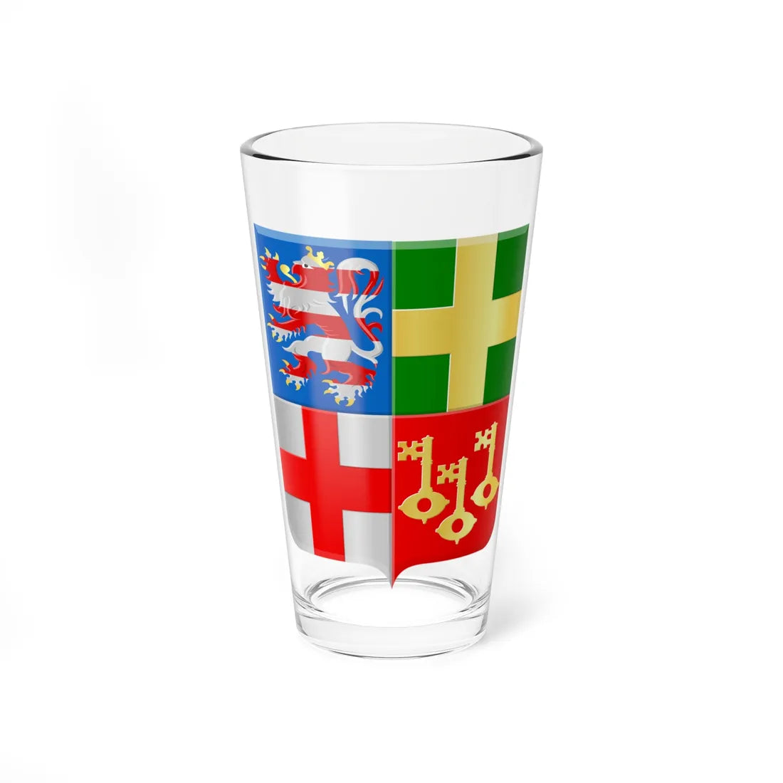 Sint-Martens-Latem wapen (Belgium) (Coat of Arms) Pint Glass 16oz 16oz - Go Mug Yourself