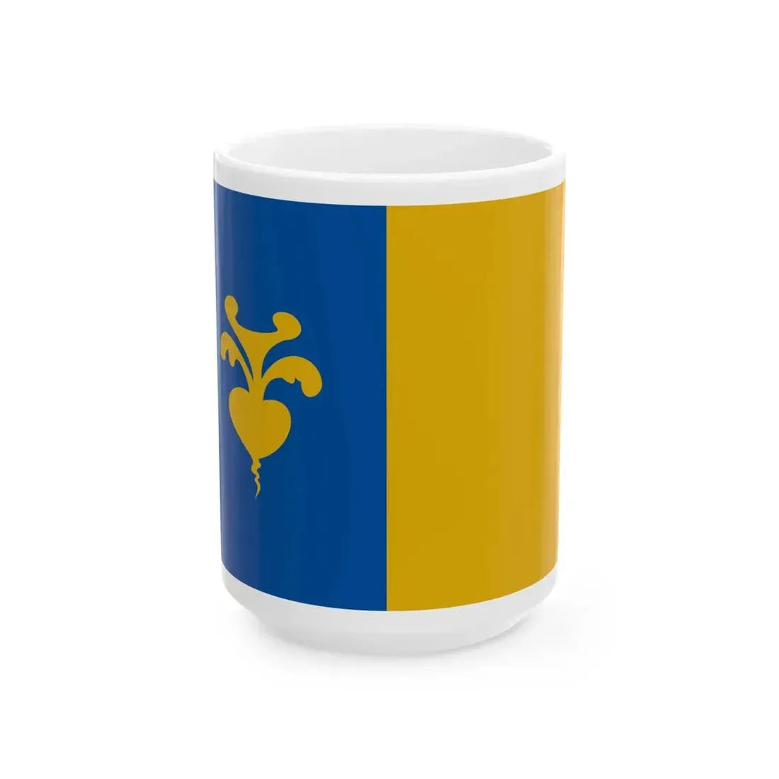 Sint-Niklaas vlag (Belgium) White Coffee Mug 15oz - Go Mug Yourself