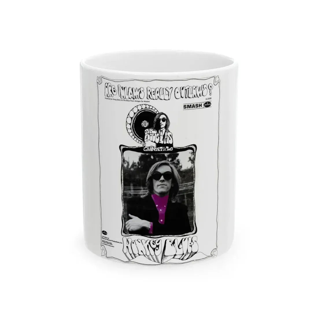 Sir Douglas Quintet 1968 (Music Poster) White Coffee Mug 11oz - Go Mug Yourself