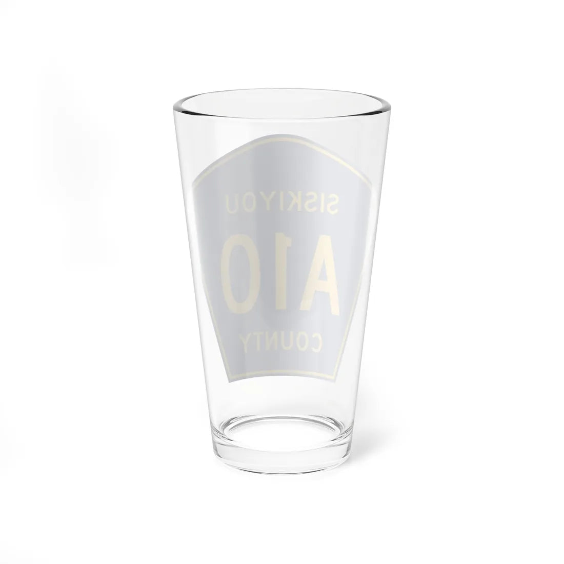 Siskiyou County A10 (California) (Road Sign) Pint Glass 16oz - Go Mug Yourself