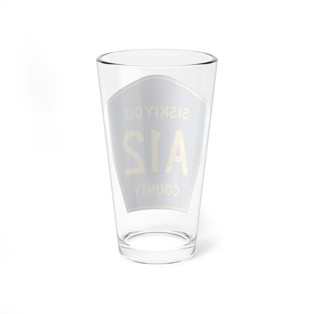 Siskiyou County A12 (California) (Road Sign) Pint Glass 16oz - Go Mug Yourself