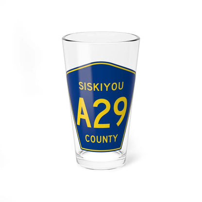 Siskiyou County A29 (California) (Road Sign) Pint Glass 16oz 16oz - Go Mug Yourself