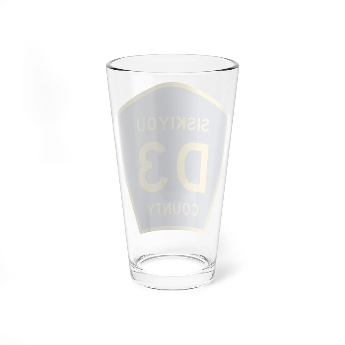 Siskiyou County D3 (California) (Road Sign) Pint Glass 16oz - Go Mug Yourself