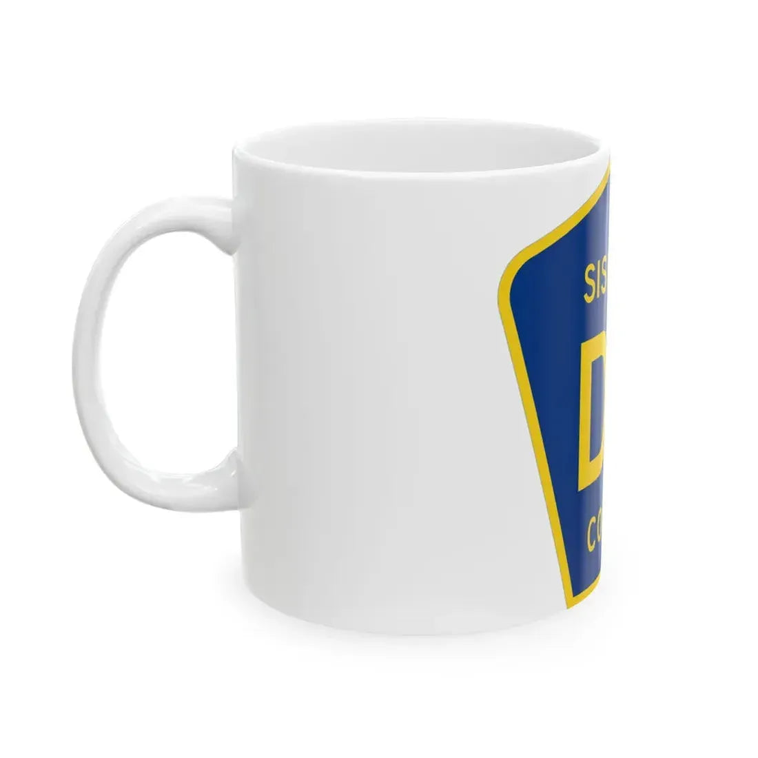 Siskiyou County D3 (California) (Road Sign) White Coffee Mug - Go Mug Yourself