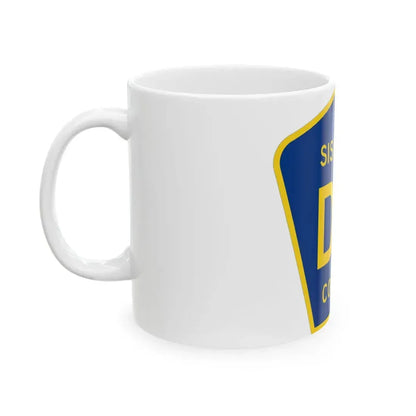 Siskiyou County D3 (California) (Road Sign) White Coffee Mug - Go Mug Yourself