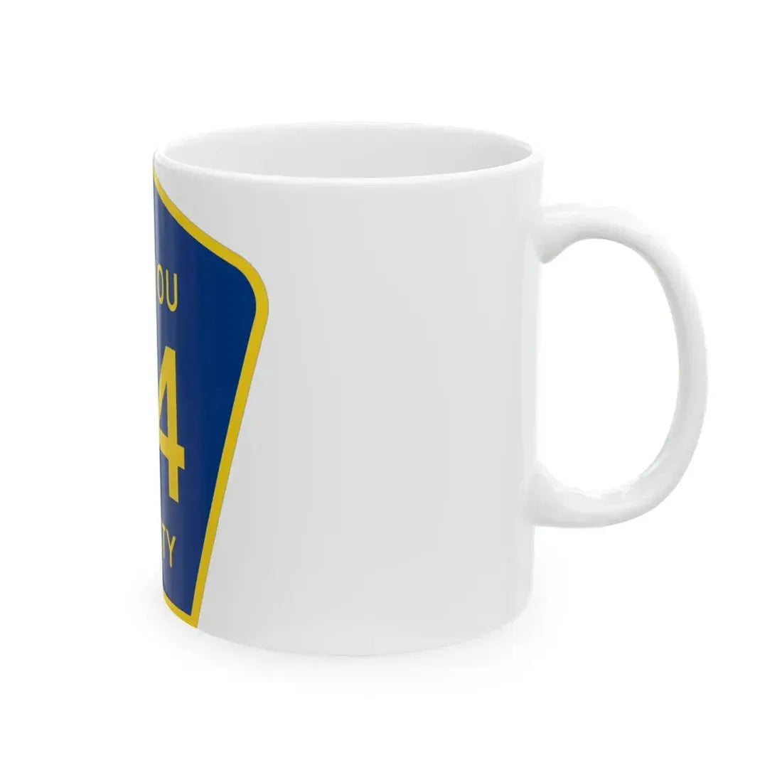 Siskiyou County D4 (California) (Road Sign) White Coffee Mug - Go Mug Yourself
