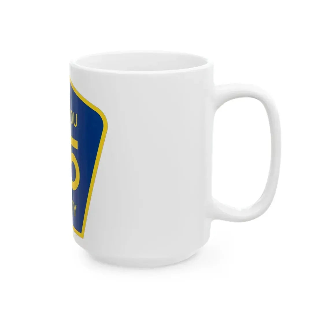 Siskiyou County D5 (California) (Road Sign) White Coffee Mug - Go Mug Yourself