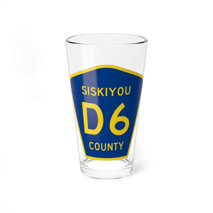 Siskiyou County D6 (California) (Road Sign) Pint Glass 16oz 16oz - Go Mug Yourself