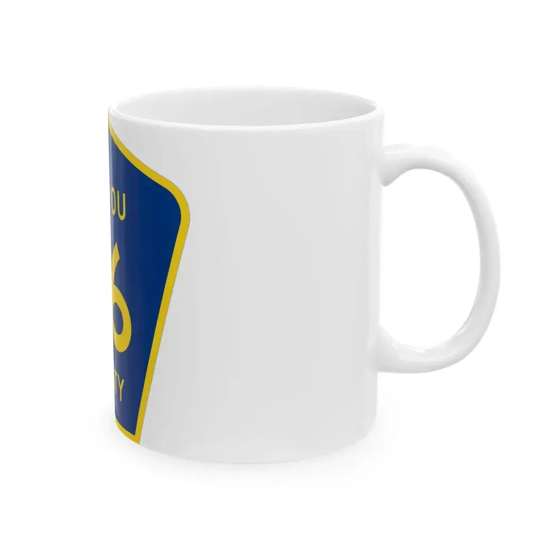 Siskiyou County D6 (California) (Road Sign) White Coffee Mug - Go Mug Yourself