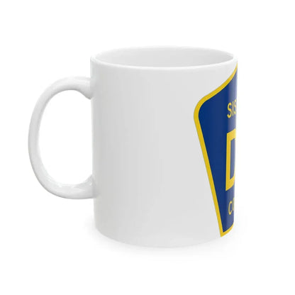 Siskiyou County D7 (California) (Road Sign) White Coffee Mug - Go Mug Yourself