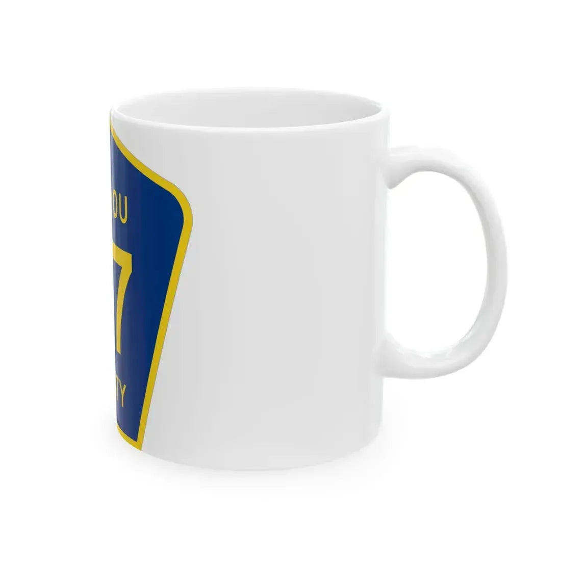 Siskiyou County D7 (California) (Road Sign) White Coffee Mug - Go Mug Yourself