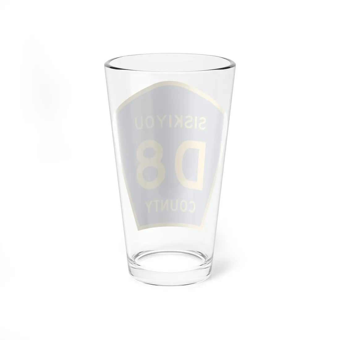 Siskiyou County D8 (California) (Road Sign) Pint Glass 16oz - Go Mug Yourself