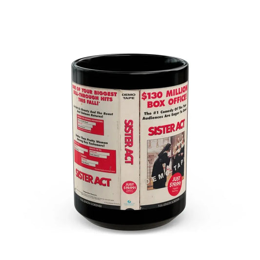 SISTER ACT DEMO TAPE (VHS COVER) - Black Coffee Mug 15oz - Go Mug Yourself