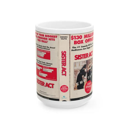 SISTER ACT DEMO TAPE (VHS COVER) - White Coffee Mug 15oz - Go Mug Yourself