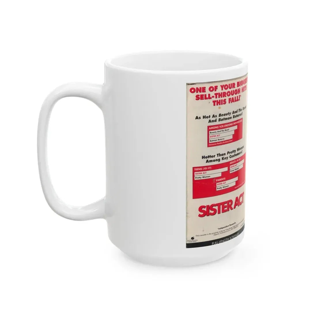 SISTER ACT DEMO TAPE (VHS COVER) - White Coffee Mug - Go Mug Yourself