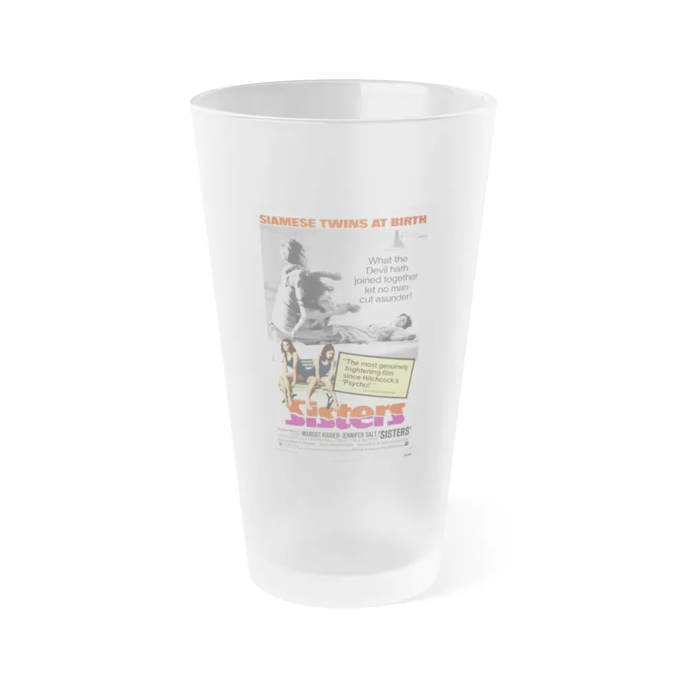 SISTERS 1972 Movie Poster - Frosted Pint Glass 16oz-16oz-Frosted-Go Mug Yourself