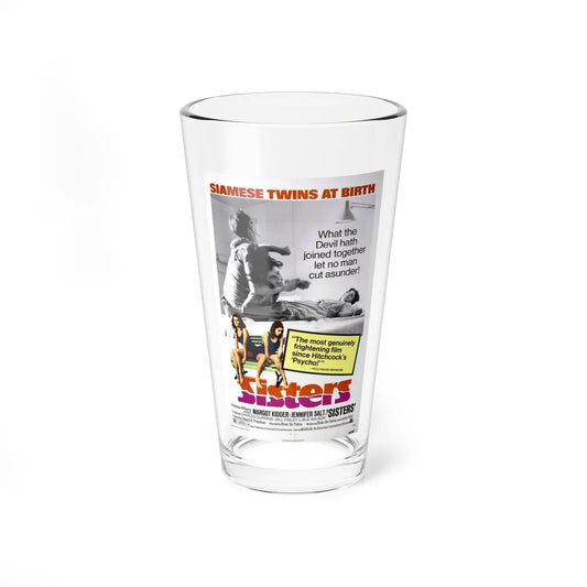 SISTERS 1972 Movie Poster - Pint Glass 16oz-16oz-Go Mug Yourself