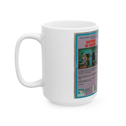 SISTERS OF DEATH INTERGLOBAL HOME VIDEO (VHS COVER) - White Coffee Mug - Go Mug Yourself