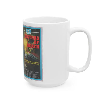 SISTERS OF DEATH (VHS COVER) - White Coffee Mug - Go Mug Yourself