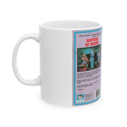 SISTERS OF DEATH (VHS COVER) - White Coffee Mug - Go Mug Yourself