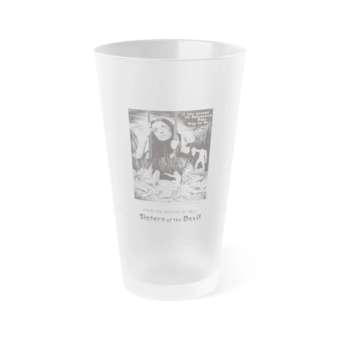 SISTERS OF THE DEVIL (THE DEVIL'S SISTERS) 1966 Movie Poster - Frosted Pint Glass 16oz 16oz Frosted - Go Mug Yourself