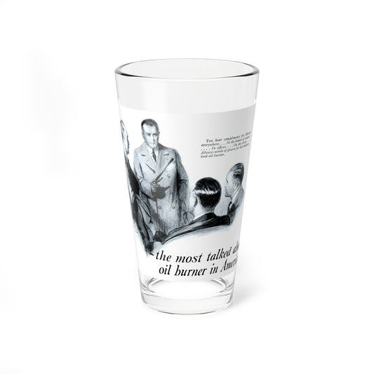 Sittin' Around Talkin' Oil Burners, 1927 (Magazine Illustration) Pint Glass 16oz-16oz-Go Mug Yourself