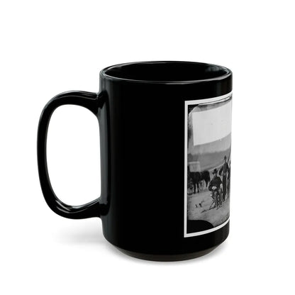 Six Officers Of The 17th New York Battery, Probably At Camp Barry, Near Washington, D.C. (U.S. Civil War) Black Coffee Mug-Go Mug Yourself