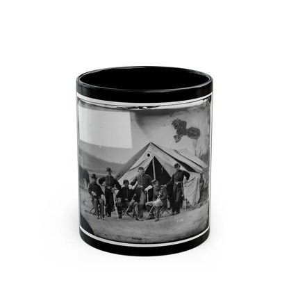 Six Officers Of The 17th New York Battery, Probably At Camp Barry, Near Washington, D.C. (U.S. Civil War) Black Coffee Mug 11oz - Go Mug Yourself