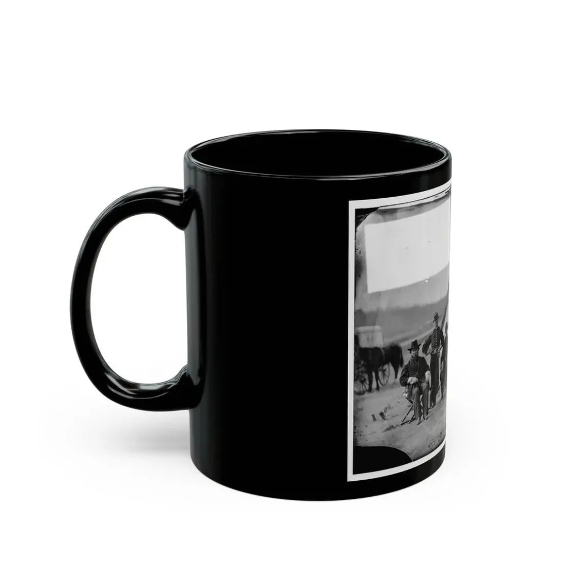 Six Officers Of The 17th New York Battery, Probably At Camp Barry, Near Washington, D.C. (U.S. Civil War) Black Coffee Mug - Go Mug Yourself