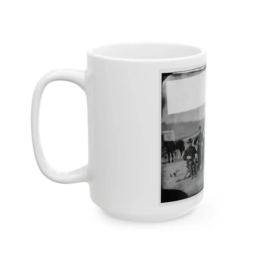 Six Officers Of The 17th New York Battery, Probably At Camp Barry, Near Washington, D.C. (U.S. Civil War) White Coffee Mug - Go Mug Yourself