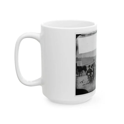 Six Officers Of The 17th New York Battery, Probably At Camp Barry, Near Washington, D.C. (U.S. Civil War) White Coffee Mug - Go Mug Yourself