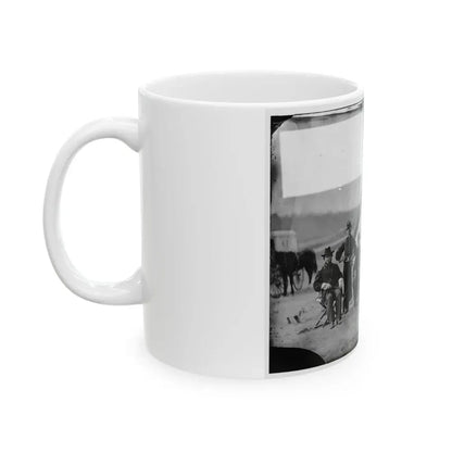 Six Officers Of The 17th New York Battery, Probably At Camp Barry, Near Washington, D.C. (U.S. Civil War) White Coffee Mug - Go Mug Yourself