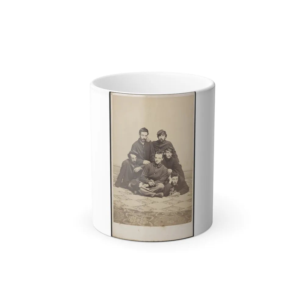Six Unidentified Soldiers in Union Uniforms With Cigars and Pipe (U.S. Civil War) Color Changing Coffee Mug 11oz-11oz-Go Mug Yourself