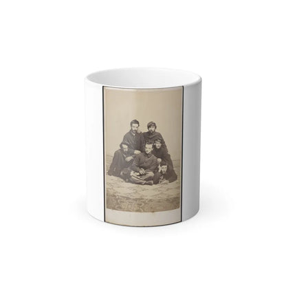 Six Unidentified Soldiers in Union Uniforms With Cigars and Pipe (U.S. Civil War) Color Changing Coffee Mug 11oz-11oz-Go Mug Yourself