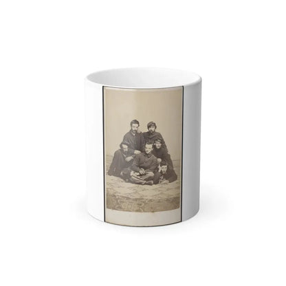 Six Unidentified Soldiers in Union Uniforms With Cigars and Pipe (U.S. Civil War) Color Changing Coffee Mug 11oz Default Title 11oz - Go Mug Yourself