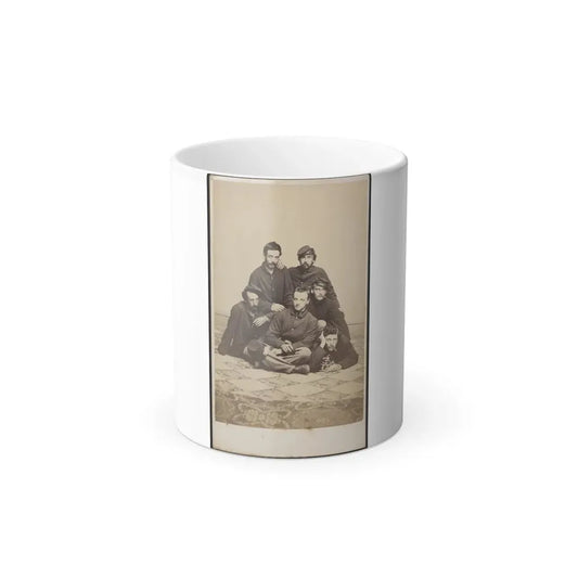 Six Unidentified Soldiers in Union Uniforms With Cigars and Pipe (U.S. Civil War) Color Changing Coffee Mug 11oz Default Title 11oz - Go Mug Yourself