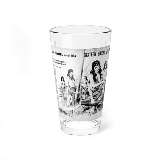 Sixteen Sirens of Sumatra, True Men Stories, December 1958 (Magazine Illustration) Pint Glass 16oz-16oz-Go Mug Yourself