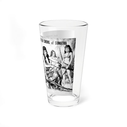 Sixteen Sirens of Sumatra, True Men Stories, December 1958 (Magazine Illustration) Pint Glass 16oz-Go Mug Yourself