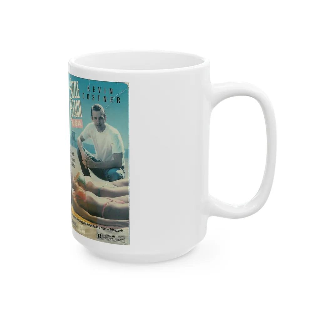 SIZZLE BEACH USA VIDMARK TROMA (VHS COVER) - White Coffee Mug-Go Mug Yourself