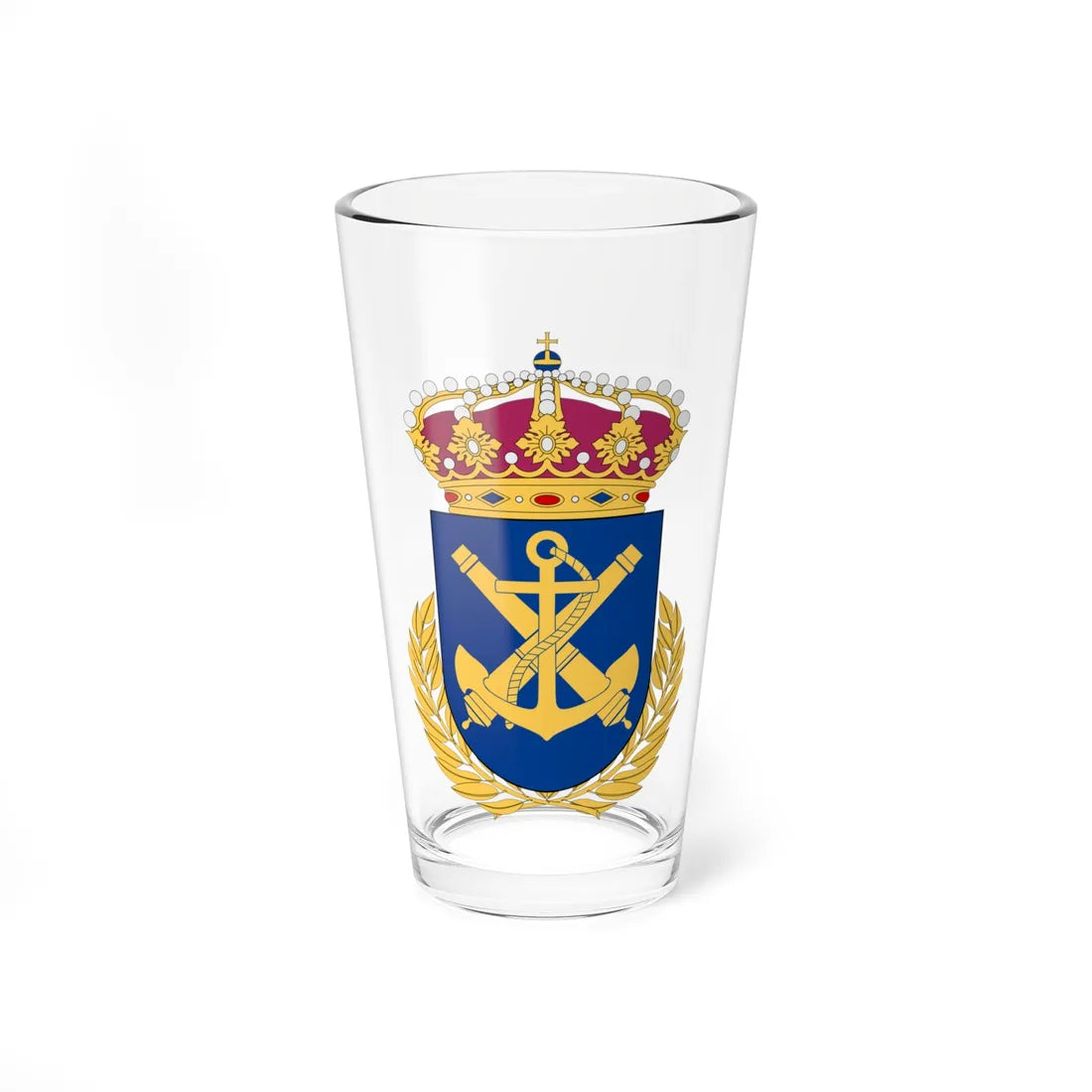 Sjöstridsskolan vapen (Sweden) (Coat of Arms) Pint Glass 16oz 16oz - Go Mug Yourself