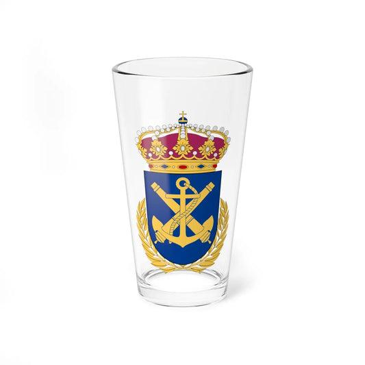 Sjöstridsskolan vapen (Sweden) (Coat of Arms) Pint Glass 16oz 16oz - Go Mug Yourself