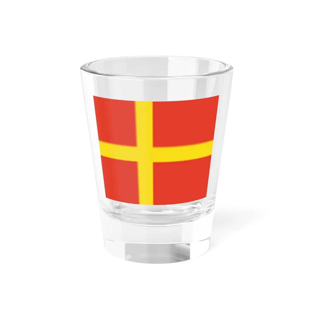 Skanska flaggan (Sweden) Shot Glass 1.5oz 1.5oz - Go Mug Yourself