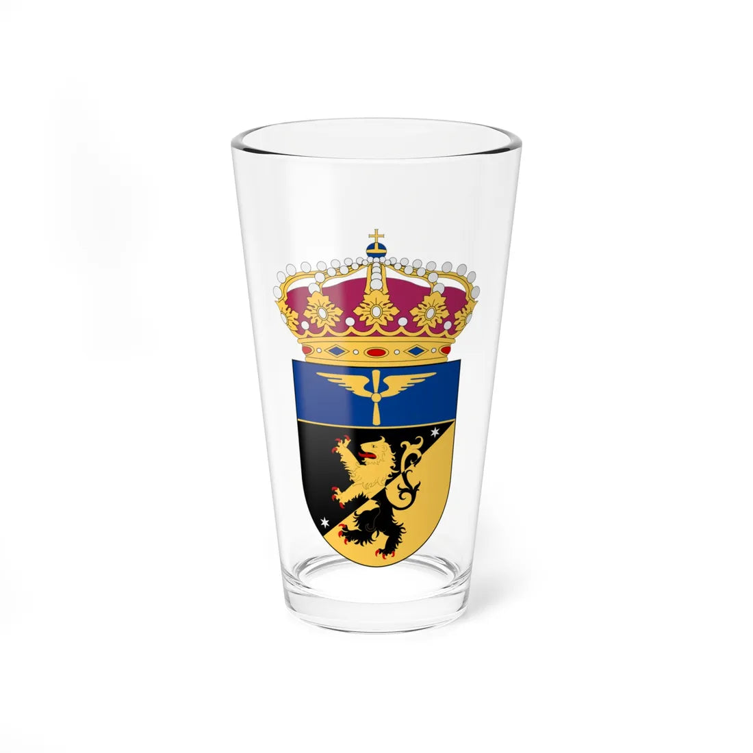 Skaraborgs flygflottilj vapen (Sweden) (Coat of Arms) Pint Glass 16oz 16oz - Go Mug Yourself